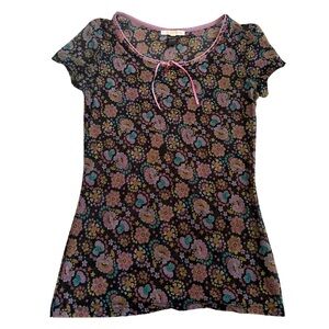 Roberto Cavalli Vintage Sheer Floral Top